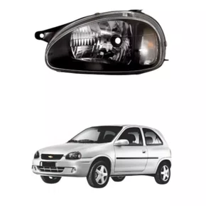 Farol Chevrolet Corsa Mscara Negra Lado Esquerdo 2000 ate 2010