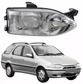 Farol Fiat Palio ano 1999 ate 2000 biparabolico Lado Direito