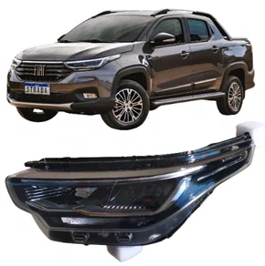 Farol Principal Fiat Strada Mascara Negra / Com Led Lado Esquerdo de 2020 ate 2025