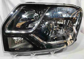 Farol Renault Duster Com Cupula Azul Mascara Negra Lado Esquerdo 2015 Ate 2020