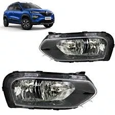 Farol Renault Kwid ano 2022 ate 2025 mascara negra inferior Lado direito