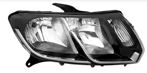 Farol Renault Sandero/Logan Mascara Negra lado Direito 2015 ate 2020