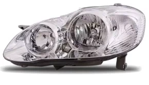 Farol Toyota Corolla Cromado 2002 até 2004 Lado Esquerdo