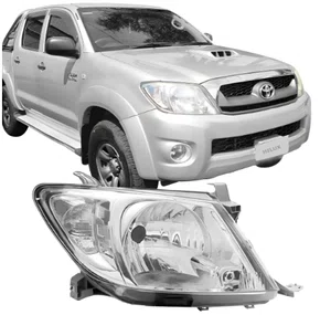 Farol Toyota Hilux 2009 ate 2011 Lado direito Cromado