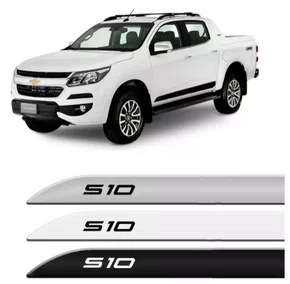 Friso Lateral Personalizado Branco Summit - Chevrolet S10 Cabine Dupla (2012 a 2024+)