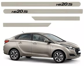 Friso Lateral Personalizado Prata - Hyundai HB20S (Sedan)