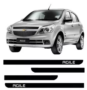 Friso Lateral Personalizado Preto - Chevrolet Agile (2010 a 2014)