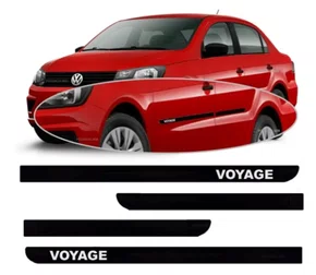 Friso Lateral Personalizado Preto - VW Voyage G6 (2013 a 2016)