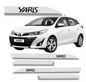 Friso Lateral Personalizado Yaris Branco