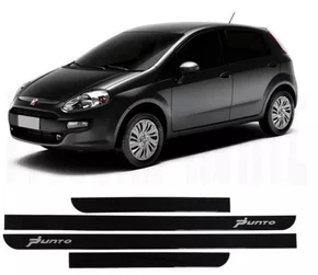 Friso Lateral Preto - Fiat Punto 4 Portas (2008 a 2017)