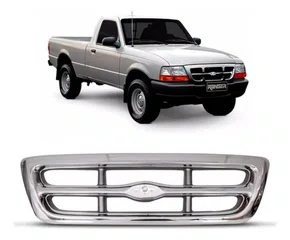 Grade do Radiador Ford Ranger 1998 a 2004 Cromada  XLT / Limited