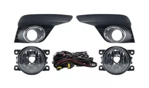 KIT FAROL AUXILIAR LOGAN/SANDERO 2019 A 2026 MOLDURA PRETA ARO CROMADO BOTAOO ORIGINAL
