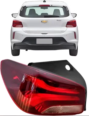 Lanterna Traseira Chevrolet Onix Hatch 2020 a 2025, Sem Led Bicolor lado Esquerdo.