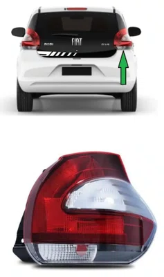 lanterna traseira Mobi 2016 ate 2024 Bicolor Lado Direito.