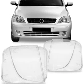 Lente (Vidro) do Farol Auxiliar (Milha) Chevrolet Corsa, Montana e Meriva 2003 a 2012 Lado Direito