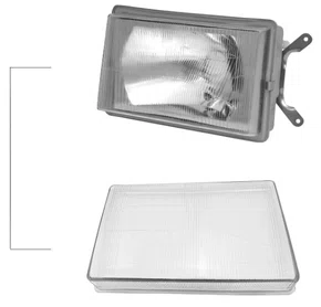 Lente (Vidro) do Farol Principal | VW Gol Saveiro Quadrada (1987 a 1990) | Lado Esquerdo