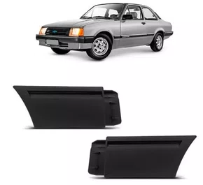Ponteira do Para-choque Dianteiro Esquerdo Preto Texturizado Chevette (1987 a 1993)