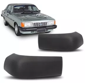 Ponteira do Para-choque Traseiro Lado Direito Preto Texturizado Opala (1985 a 1987)