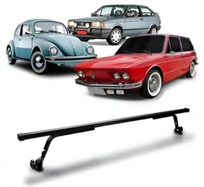 Rack de Teto Universal Longo Curvo  Acabamento Preto