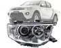 Farol Mitsubishi L200 Triton 2013 a 2017 / Pajero dakar 2009 a 2015 cromado Lado direito