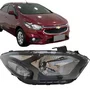 Farol Principal Chevrolet Onix / Prisma Sem Led Mascara Negra Lado Direito 2017 ate 2019.