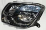 Farol Renault Duster Com Cupula Azul Mascara Negra Lado Esquerdo 2015 Ate 2020