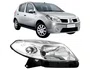 Farol Renault Sandero 2008 até 2011 Cromado Lado Direito