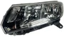 Farol Renault Sandero/Logan Mascara Negra lado esquerdo 2015 ate 2020
