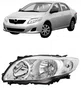 Farol Toyota Corolla 2008 até 2011 Foco Duplo Mascara Cromada Lado Esquerdo/motorista