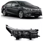 Farol Toyota Corolla Mascara negra 2015 ate 2017 Lado Direito Sem Led