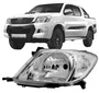 Farol Toyota Hilux 2009 ate 2011 Lado esquerdo Cromado