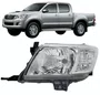 Farol Toyota Hilux 2012 até 2015 Lado esquerdo Cromado