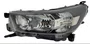 Farol Toyota Hilux 2021 ate 2025 Lado Esquerdo sem Led Mascara Negra