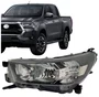 Farol Toyota Hilux 2021 ate 2025 Lado Esquerdo sem Led Mascara Negra