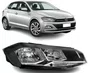 Farol VolksWagem Polo com Friso Cromado para 03 Lampada Lado Direito 2018 ate 2022.
