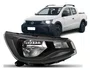 Farol Volkswagen Saveiro Robust G9 2023 ate 2025 Friso Preto Lado Direito