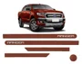 Friso Lateral Personalizado Vermelho Toscana - Ford Ranger Nova (Cabine Dupla)