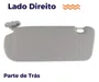 Quebra-Sol Hyundai HB20 - Lado Direito Cinza com Espelho (2012 a 2019)